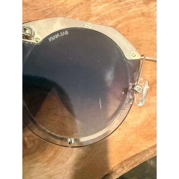 Balmain Paris BL2534 Sunglasses Gold White Round Cat 3 Made in France main image 10